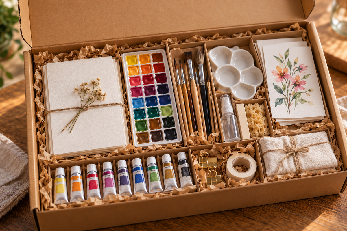 Kit para hacer tus propias ilustraciones con acuarela